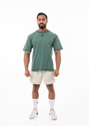 T-Shirt – Acid Wash Effect - Bottle Green